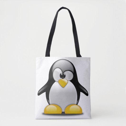All-Over-Print Canvas Tas. Pinguïn. Tote Bag (Voorkant)