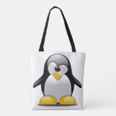 All-Over-Print Canvas Tas. Pinguïn. Tote Bag (Achterkant)
