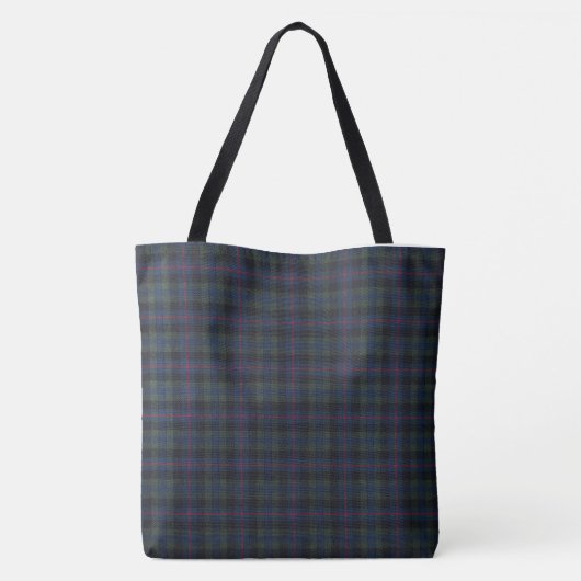 All-Over-Print Canvas tas van Tartan, groot (Achterkant)