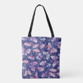 All-Over-Print Canvas tas, vlinderpatroon Tote Bag (Achterkant)