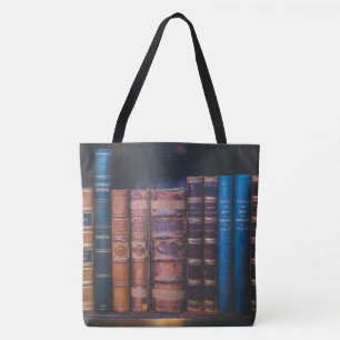 All-Over-Print Canvas tas voor bibliotheekboeken,