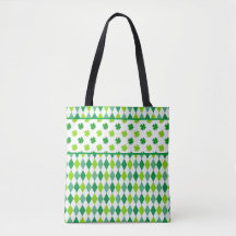 All-Over-Print Canvas tas voor diamanten en shamro