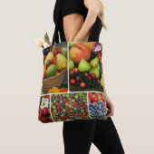 All-Over-Print Canvas tas voor fruitcollage (Dichtbij)