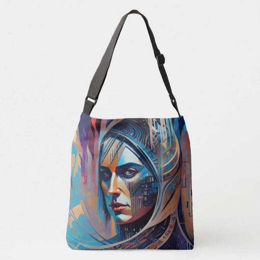 All-Over-Print Cross Body Bag, Groot Crossbody Tas (Achterkant)