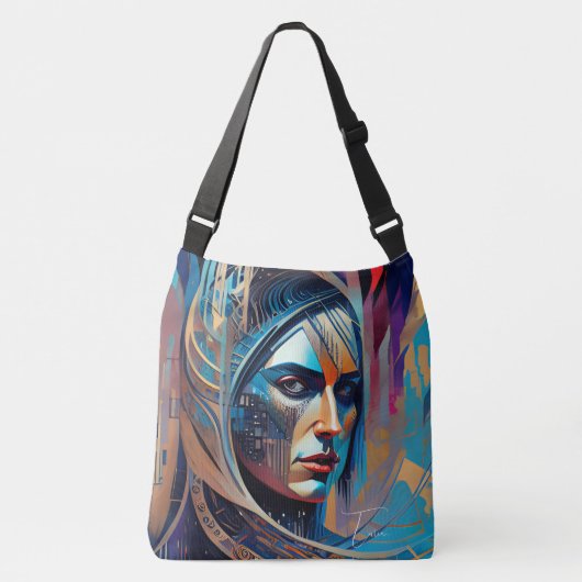 All-Over-Print Cross Body Bag, Groot Crossbody Tas (Voorkant)