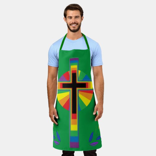 All-over Print Gay Christelijk Clergy Schort (Gedragen)