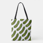 All-over Print Green Dill Pickle Pickles Canvas ta Tote Bag (Achterkant)