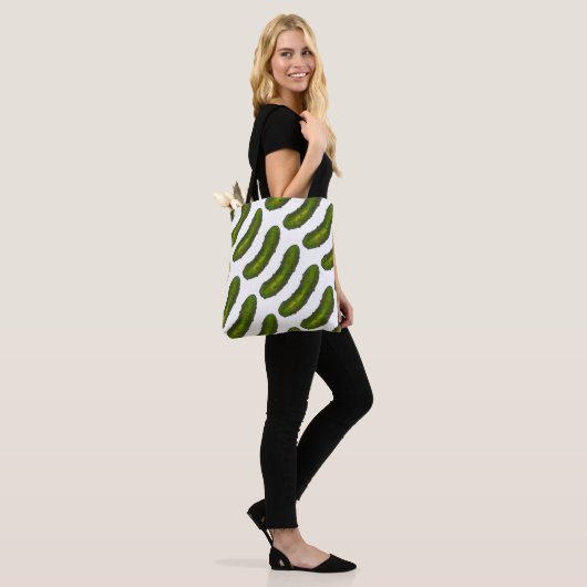All-over Print Green Dill Pickle Pickles Canvas ta Tote Bag (Op model)