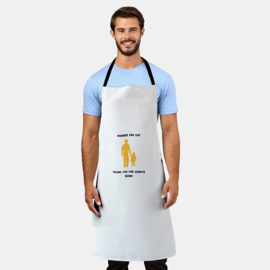 All-Over Print  Happy Day Dad apro Schort (Gedragen)