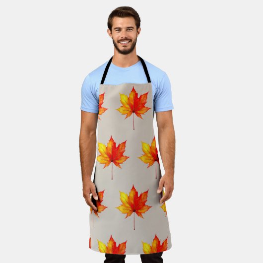 All-Over Print herfst Schort (Gedragen)