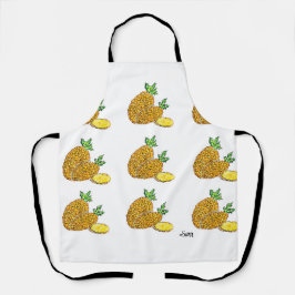 All-Over Print Keuken Schort  : Ananas 