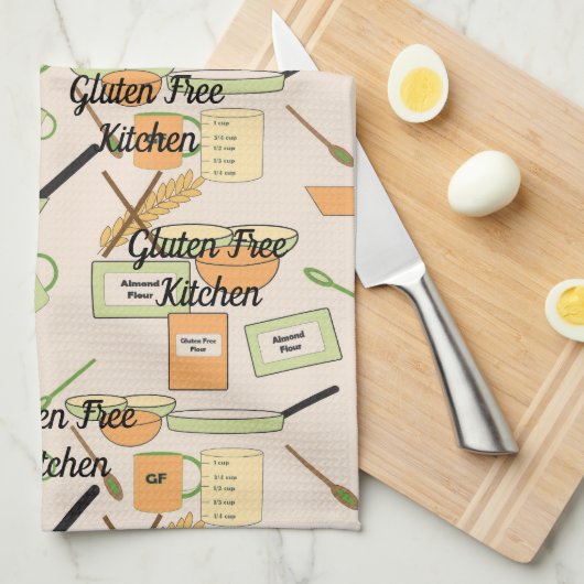 All-over Print Kitchen Towel Gluten Free Kitchen Theedoek (Quarter Fold)