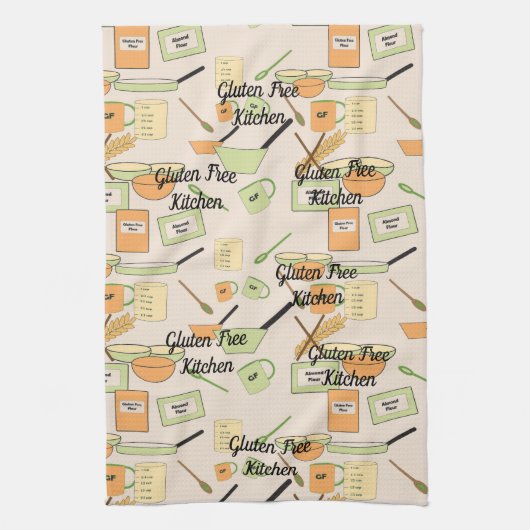 All-over Print Kitchen Towel Gluten Free Kitchen Theedoek (Verticaal)