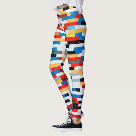 All-Over-Print Leggings met -meerkleurenpatroon (Links)