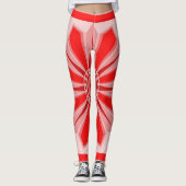 All-Over-Print Leggings met rode kunst (Voorkant)