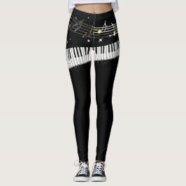 All-Over-Print Leggings voor "Piano Girl"