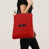 All-Over-Print Modern Black en Red Gingham Tas (Dichtbij)