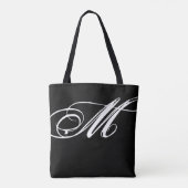 All-over-print Monogram Zwart Canvas tas (Achterkant)