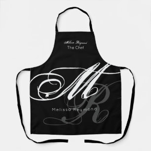 All-over-Print Monogram Zwart Schort