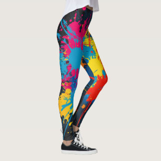 All-over-Print Paint Splatter Leggings