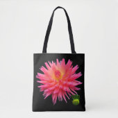 All-Over-Print Red Pink Dahlia & Bud Tas (Voorkant)