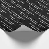 All-over Print Repetating Jouw tekst - White/Black Cadeaupapier (Hoek)