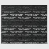 All-over Print Repetating Jouw tekst - White/Black Cadeaupapier (Vlak)