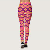 All-Over-Print rode kleur "Ratti_Creative_Arts" Leggings (Achterkant)