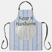 All Over Print Schort Blijf Handzaam Blauwe Streep (Voorkant)