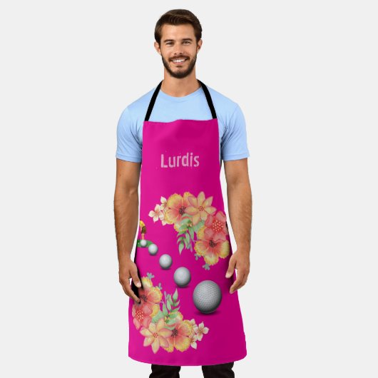 All Over Print Schort Bloemen Golfer Sport Hot Pin (Gedragen)