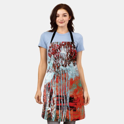 All‑Over Print Schort – Corrosion Pulse (Gedragen)