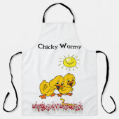 All Over Print Schort Geel Chick Bloemen Worm (Voorkant)