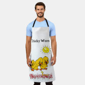 All Over Print Schort Geel Chick Bloemen Worm (Gedragen)