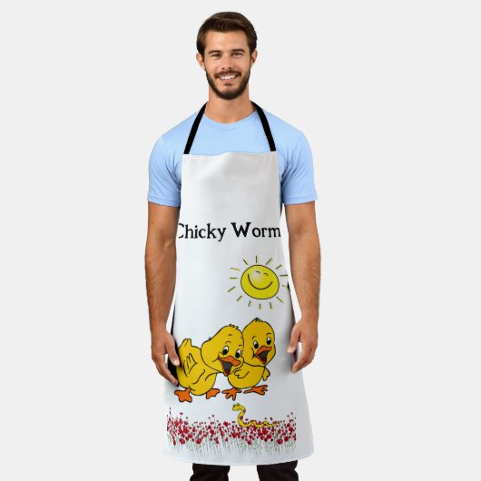 All Over Print Schort Geel Chick Bloemen Worm (Gedragen)