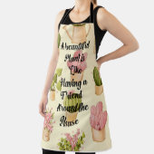 All-Over Print Schort, Groot met Plant Quote Schort (Insitu)