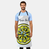 All Over Print Schort Happy Bumblebee Lemon Mama B (Gedragen)