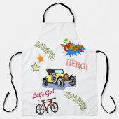 All Over Print Schort Hero Fietswagen Vliegtuig (Voorkant)