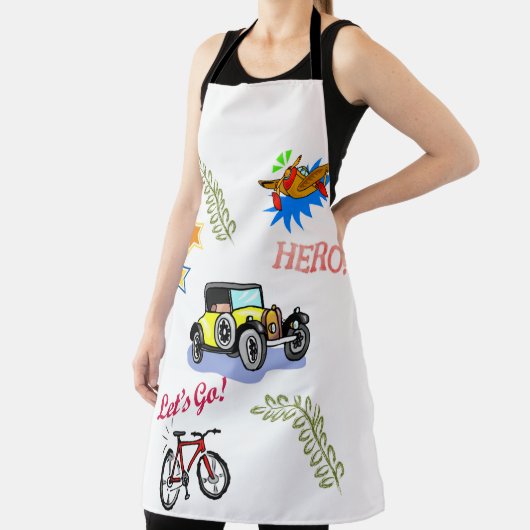 All Over Print Schort Hero Fietswagen Vliegtuig (Insitu)