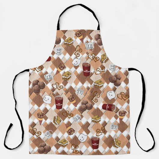 All Over Print Schort Hot Chocolate Marshmallow (Voorkant)