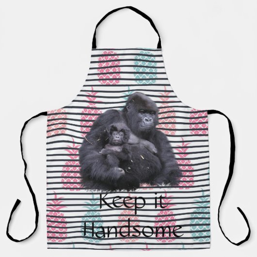 All Over Print Schort Houd het knappe gorilla (Voorkant)