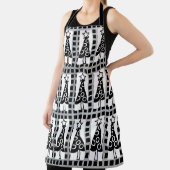 All-over Print Schort kerstbomen zwart en wit (Insitu)