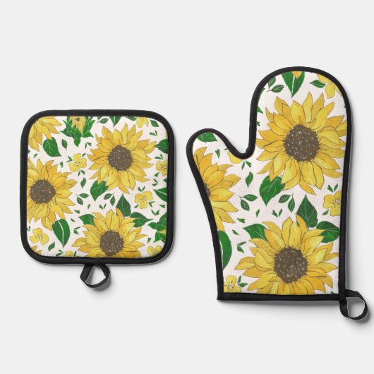 All-Over Print Schort, Medium 66x76cm Ovenwant & Pannenlap Set (Voorkant)