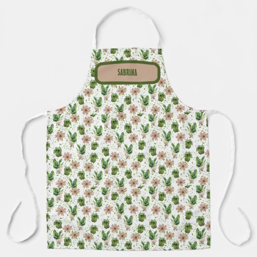 All-Over Print Schort met botanisch eendenpatroon (Voorkant)