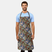 All-over Print Schort met eikenblad tegel pint (Gedragen)
