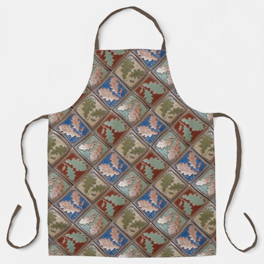 All-over Print Schort met eikenblad tegel pint (Voorkant)