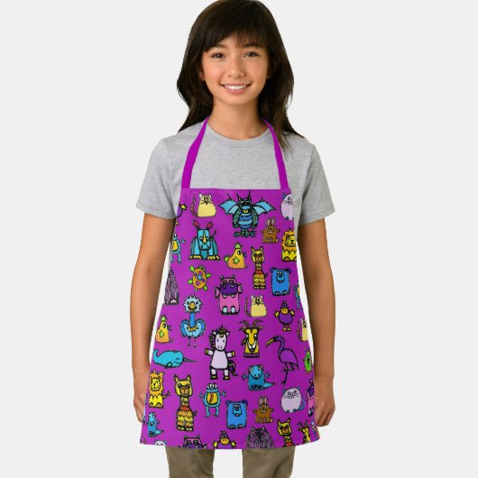 All-Over Print Schort - Paarse (Insitu)