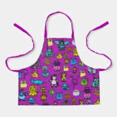 All-Over Print Schort - Paarse (Voorkant)