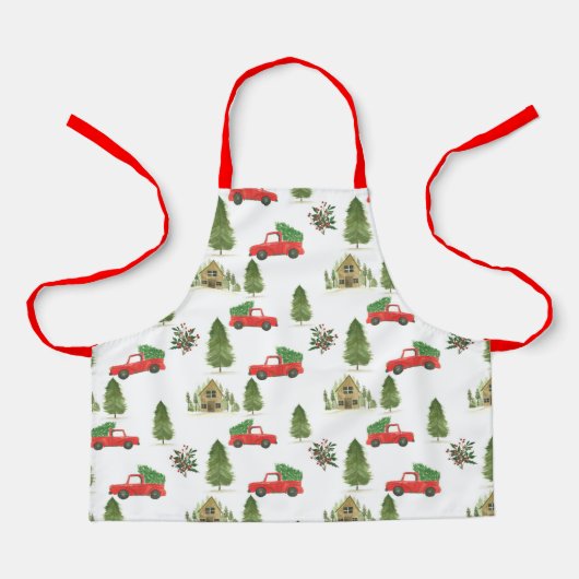 All-over Print Schort Red Car Holiday Pattern (Voorkant)
