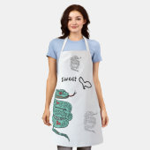 All-Over Print Schort Snake Sweet, Medium (Gedragen)