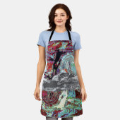 All‑Over Print Schort – Strata Pulse (Gedragen)
